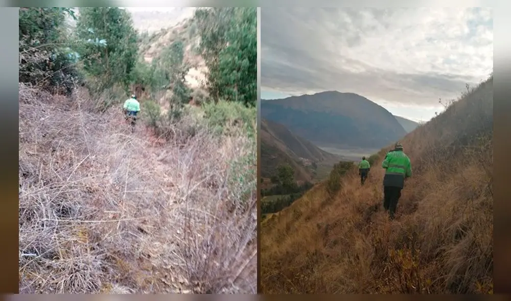 Cusco. Policía emprendió intensa búsqueda por cerro Ccanchas. Foto: PNP
