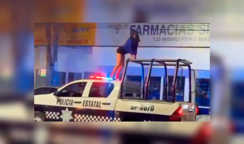YouTube viral: Policía intenta atrapar a joven ebria y ella se burla bailando sexy twerking [VIDEO]
