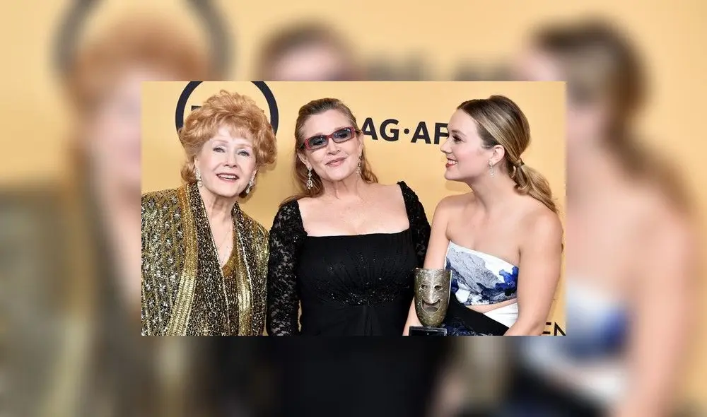 Debbie Reynolds, Carrie Fisher y Billie Lourd.