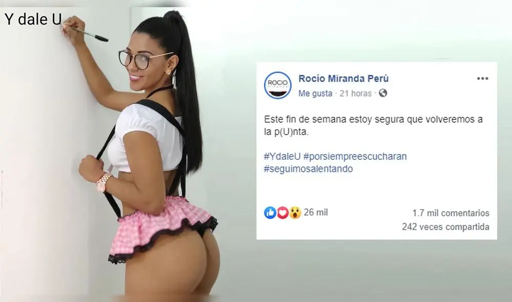 Rocío Miranda aparece en lencería para gritar “Y dale U”: “Volveremos a la punta”
