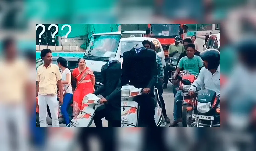 Facebook: 'hombre sin cabeza' pasea en moto por las calles dejando en shock a todos [VIDEO]