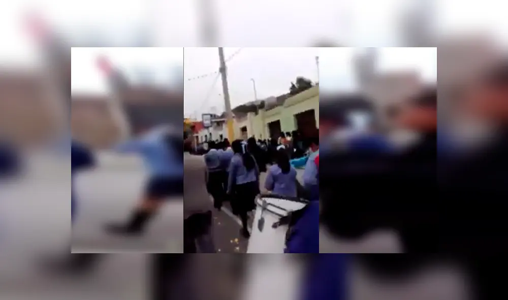 En Facebook, un grupo de escolares salieron a las calles para celebrar y quedaron sorprendidos con la acción de los serenazgos.