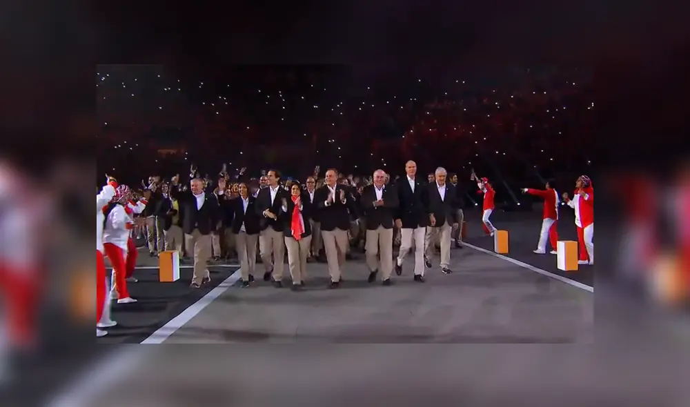 Así fue el ingreso de la delegación peruana al Estadio Nacional en Lima 2019. Foto: ESPN/Captura