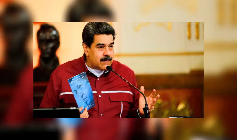 Presidente de Venezuela habla en un anuncio televisado en el Palacio de Miraflores. Foto: AFP
