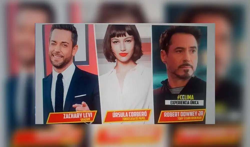 Comic Con Lima 2019: ¿Vendrán a Perú Robert Downey Jr, Zachary Levi y Úrsula Corberó?