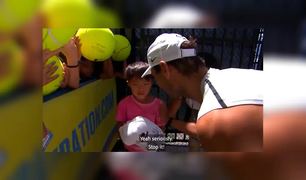 El español Rafael Nadal tuvo un noble gesto con un pequeño hincha.