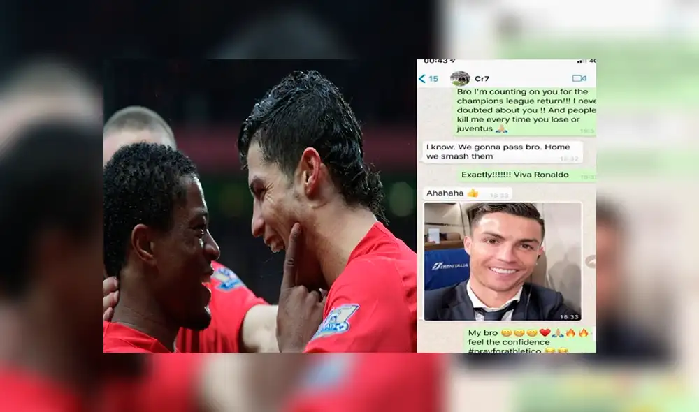 Evra revela íntima conversación que tuvo con Ronaldo antes de enfrentar al Atlético de Madrid