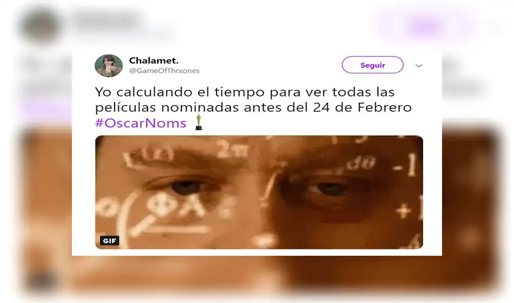 Los más hilarantes memes tras conocerse los nominados a los Oscar 2019 Los más hilarantes memes tras conocerse los nominados a los Oscar 2019