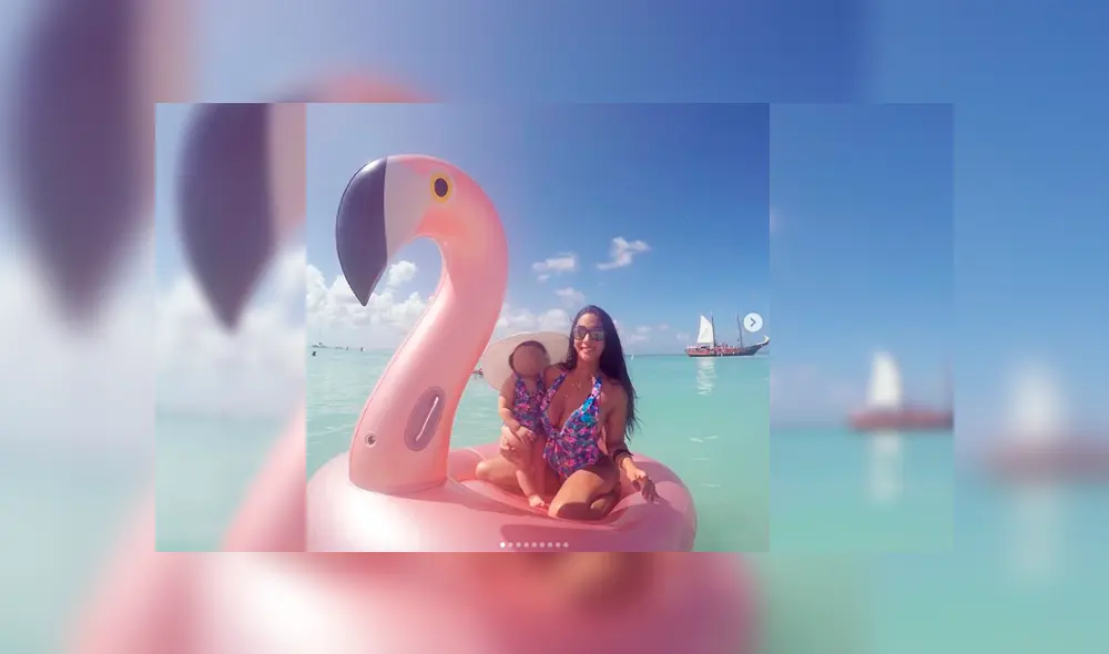 Melissa Paredes sufre descuido con traje de baño y deja ver parte de su busto [VIDEO]