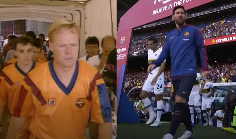 En el video se destacan algunos de los mejores momentos de Lionel Messi y Ronald Koeman en el club. Foto: Captura de video/FC Barceclona