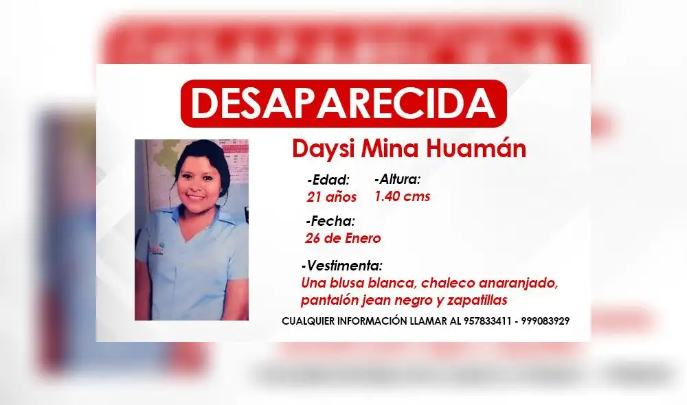 Buscan a joven educadora que desapareció el 26 de enero en Ayacucho. Composición: La República.