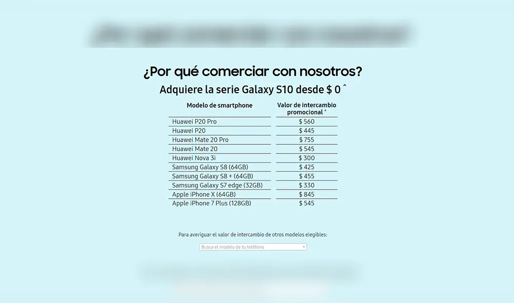 Samsung ofrece cambiar equipos Huawei por un Galaxy S10