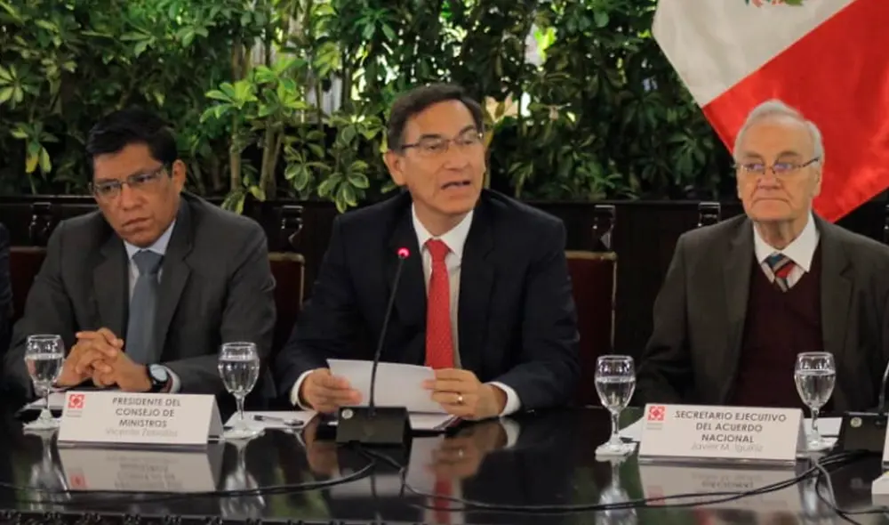 Martín Vizcarra presidió la sesión 127 del Acuerdo Nacional. Foto: Antonio Melgarejo/La República.