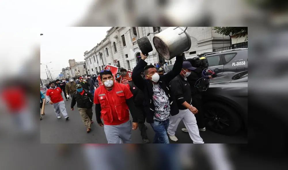 Manifestación de construcción civil CGTP. Créditos: Jorge Cerdán / La República Manifestación de construcción civil CGTP. Créditos: Jorge Cerdán / La República