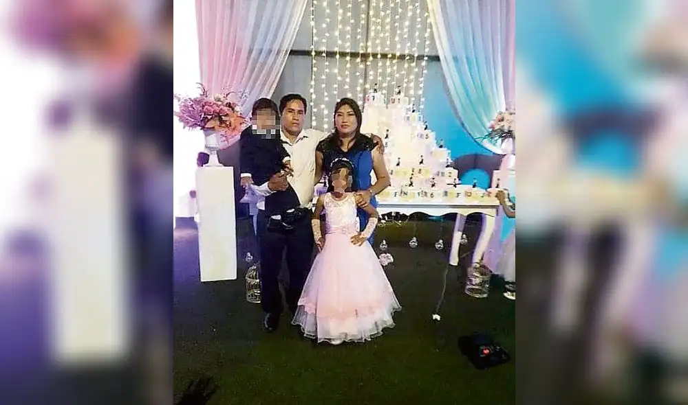 Víctima. Yeni Gomero Miranda con su esposo y sus 2 hijos. Víctima. Yeni Gomero Miranda con su esposo y sus 2 hijos.