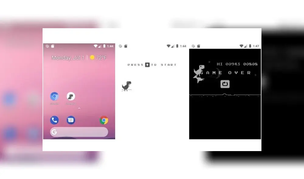 También se podrá acceder al juego de dinosaurio, escribiendo en la barra de direcciones: chrome://dino.