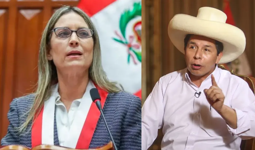 María del Carmen Alva y Pedro Castillo. Foto: composición Congreso/Presidencia María del Carmen Alva y Pedro Castillo. Foto: composición Congreso/Presidencia