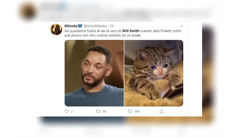 Usuarios en twitter defienden a Will Smith tras la confesión de su esposa Jada Pinkett [FOTOS]. Foto: captura twitter.