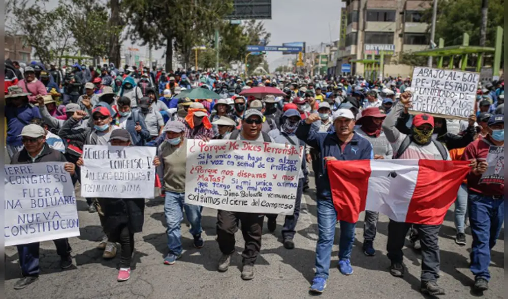 Este 4 de enero, diversas organizaciones se han sumado a la protesta nacional en regiones. Foto Rodrigo Talavera/ La República Este 4 de enero, diversas organizaciones se han sumado a la protesta nacional en regiones. Foto Rodrigo Talavera/ La República