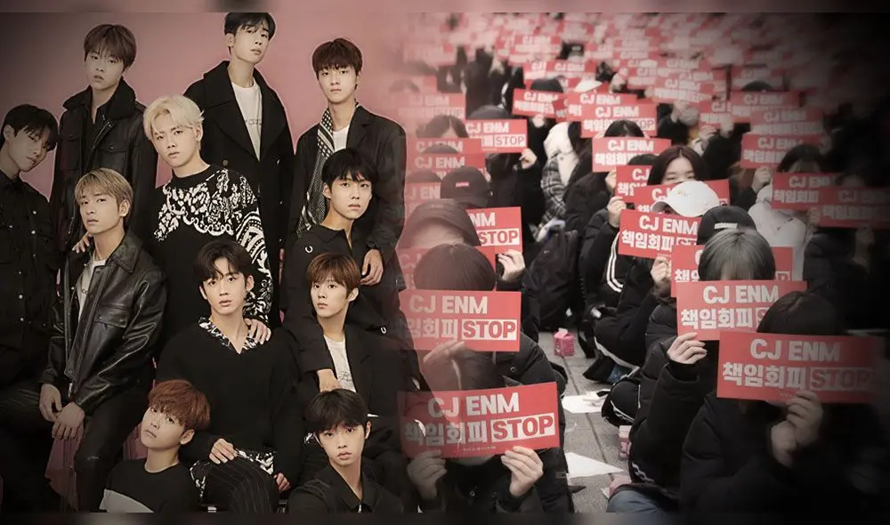 Fans de X1 se reunieron fuera del edificio de CJ ENM, una de las empresas de entretenimiento más grandes de Corea.