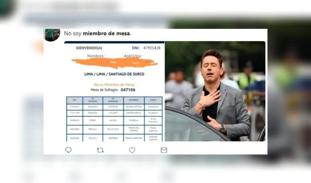 Los mejores memes del sorteo de miembros de mesa. Fuente: redes sociales Los mejores memes del sorteo de miembros de mesa. Fuente: redes sociales