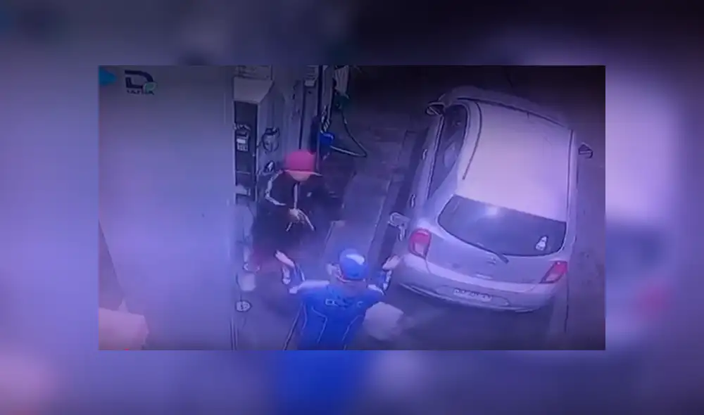 Video es viral en YouTube. El can se percató de las amenazas de los ladrones contra el trabajador de un grifo y corrió a defenderlo.