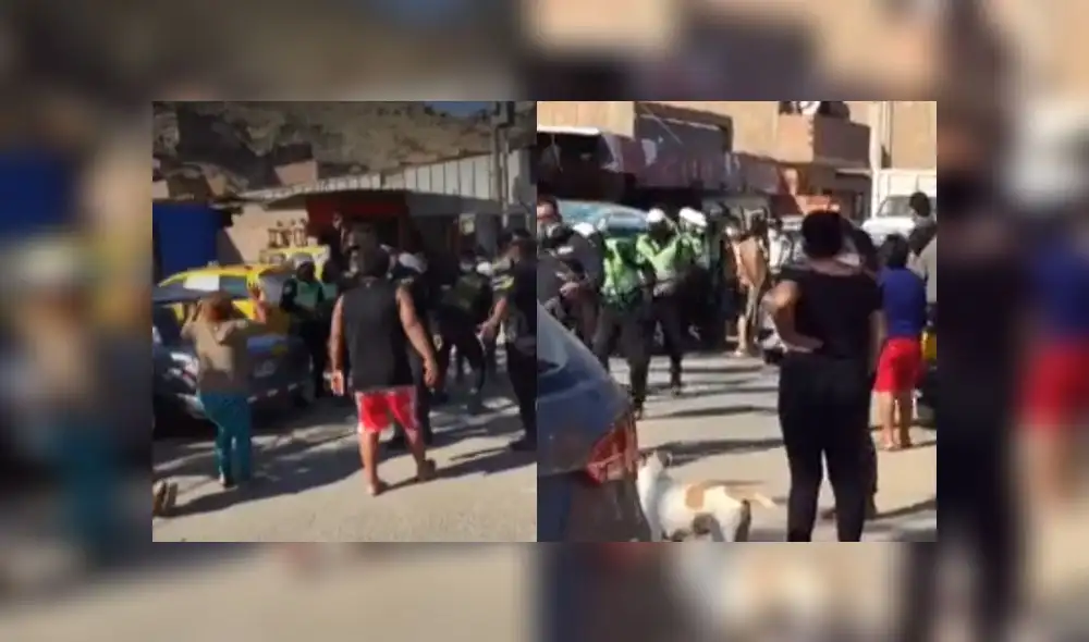Según la Policía, los vecinos del asentamiento humano Cerro Pacífico no cumplen la orden de aislamiento. (Foto: Captura de video / América Noticias) Según la Policía, los vecinos del asentamiento humano Cerro Pacífico no cumplen la orden de aislamiento. (Foto: Captura de video / América Noticias)