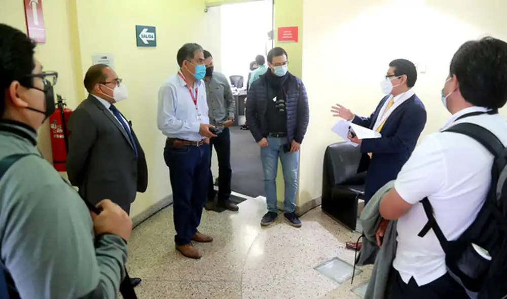 Inspección de la Fiscalía en la sede del MTC. Foto: MTC Inspección de la Fiscalía en la sede del MTC. Foto: MTC