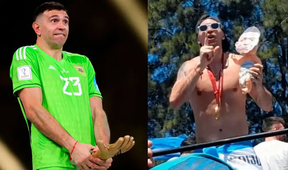 'Dibu' Martínez se ha convertido en uno de los jugadores más polémicos de Argentina. Foto: composición EFE/captura de Twitter 'Dibu' Martínez se ha convertido en uno de los jugadores más polémicos de Argentina. Foto: composición EFE/captura de Twitter