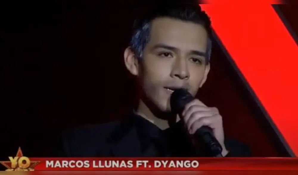 Imitador de Marcos Llunas cantando "Corazón mágico" en Yo soy. | FOTO: Captura Latina.