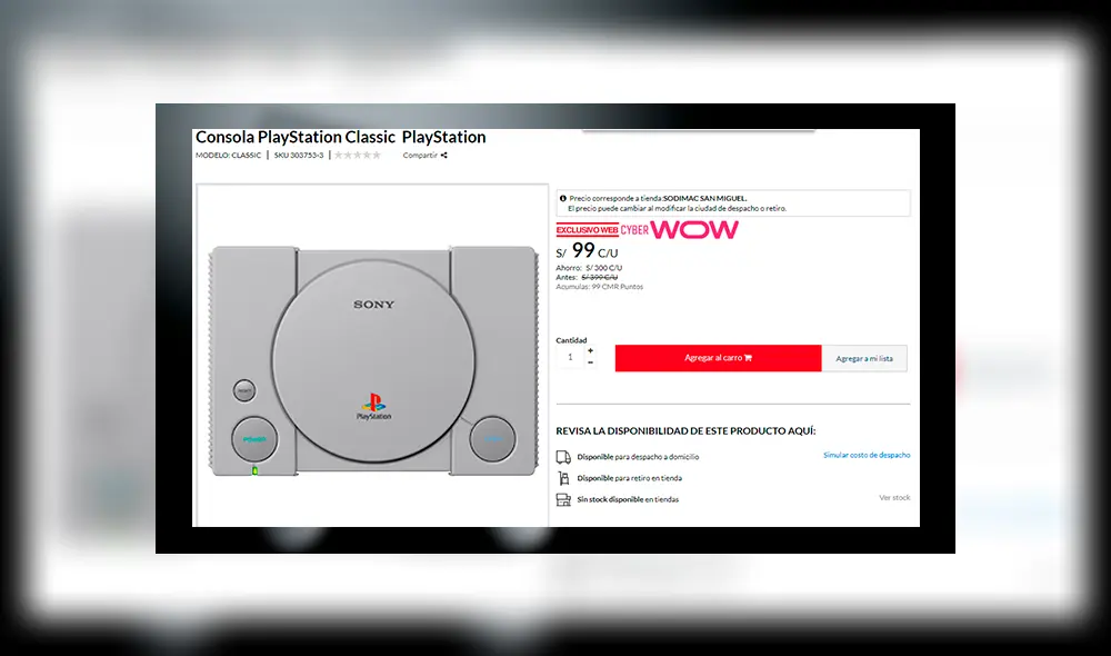 PlayStation Classic se vende a menos de 100 soles en todas estas tiendas [FOTOS]