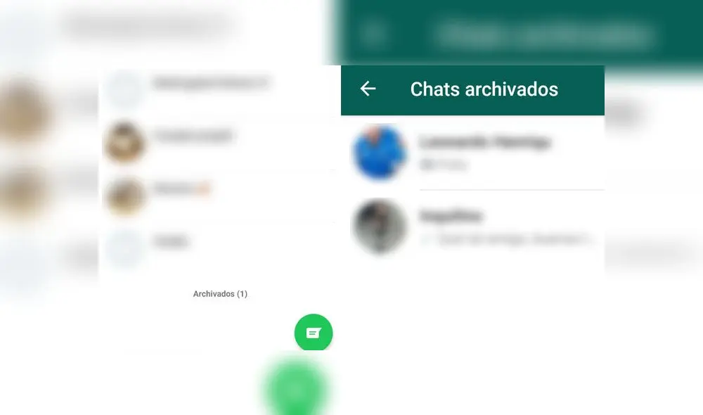 Los chats archivados aparecerán en la parte final de la pestaña.