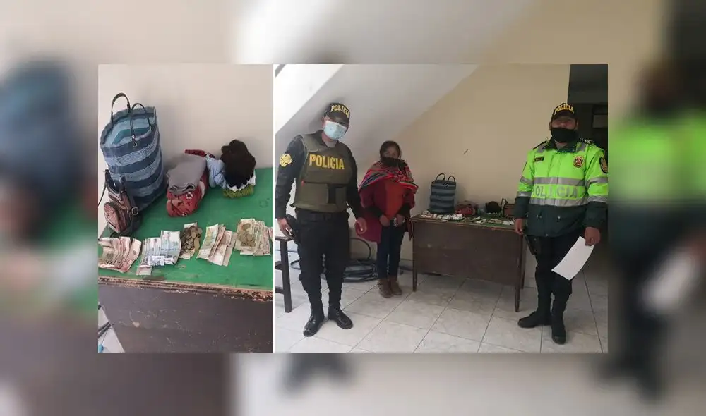 Honrados policías devolvieron hasta la última moneda a madre. Foto: Cortesía PNP