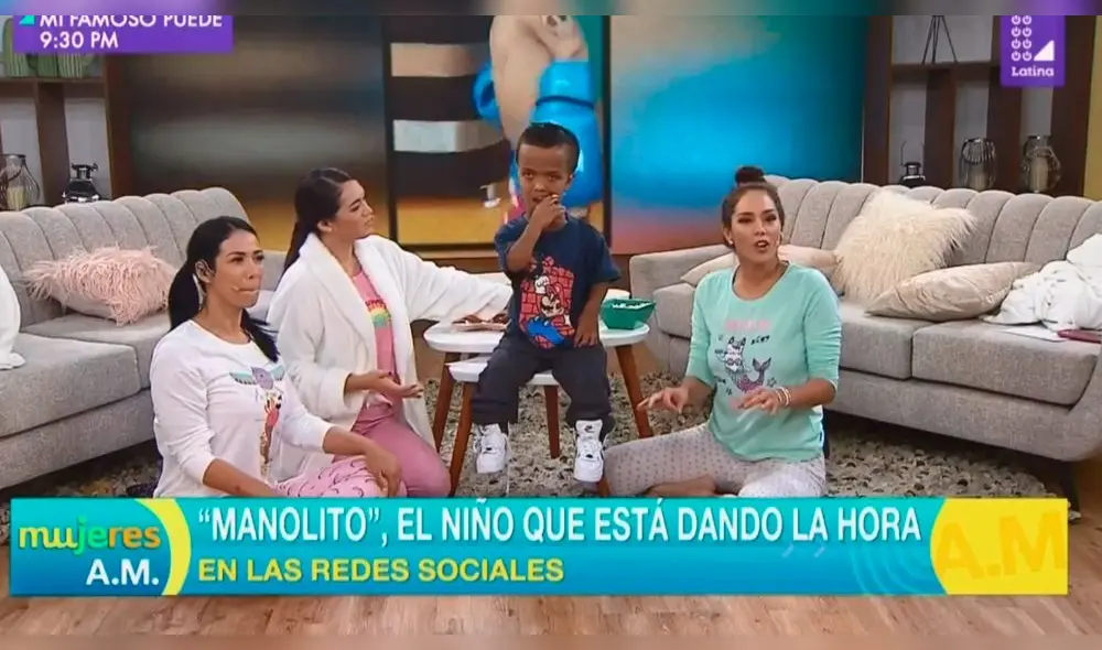 El pequeño ‘Manolito’ le robó un beso a Magdyel Ugaz en vivo [VIDEO]