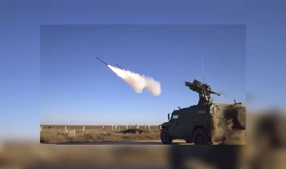 Sistema de defensa antiaéreo ruso Guibka-S destruyendo drones. Captura de video / RT. Sistema de defensa antiaéreo ruso Guibka-S destruyendo drones. Captura de video / RT.