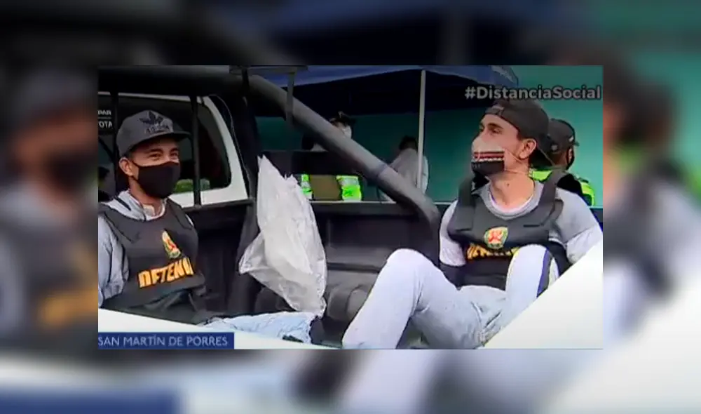 Sujetos fueron capturados en el distrito de Los Olivos. Foto: Captura Canal N Sujetos fueron capturados en el distrito de Los Olivos. Foto: Captura Canal N