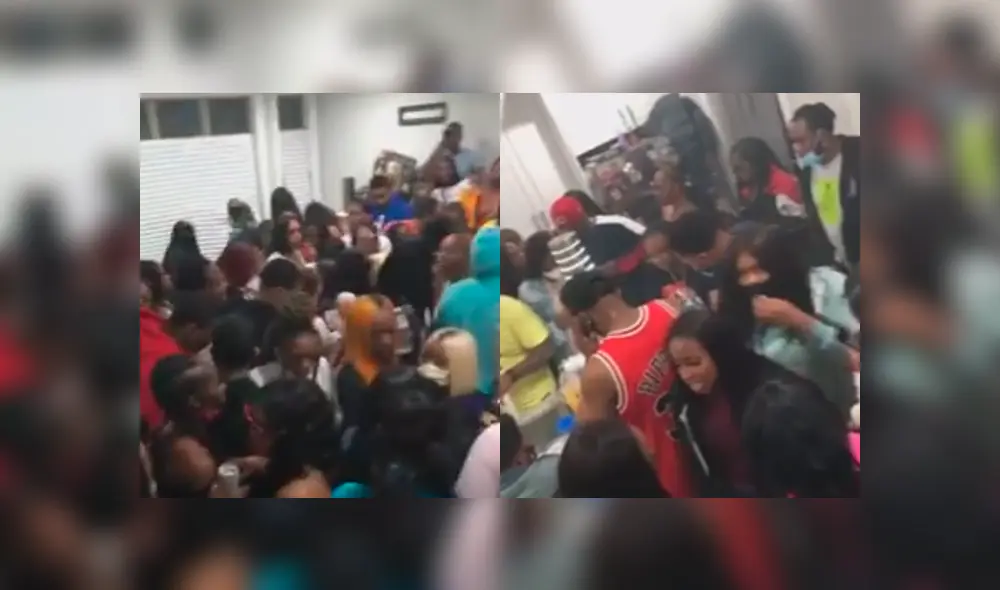 Cientos de jóvenes asistieron a una fiesta pese a medida restrictiva por COVID-19. Foto: Captura