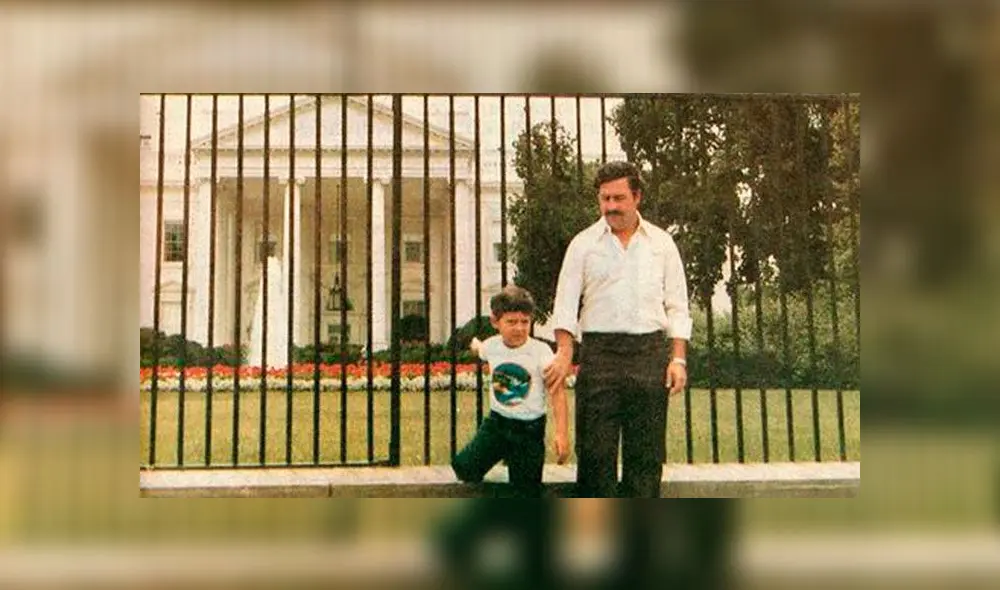 En 1981 Pablo Escobar se tomó una foto en la Casa Blanca junto a su hijo Juan Pablo. Foto: difusión En 1981 Pablo Escobar se tomó una foto en la Casa Blanca junto a su hijo Juan Pablo. Foto: difusión