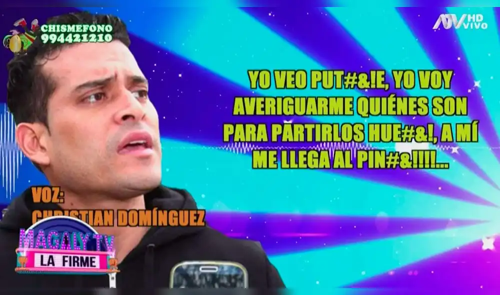 La conductora mostró en exclusiva los polémicos audios del cumbiambero.