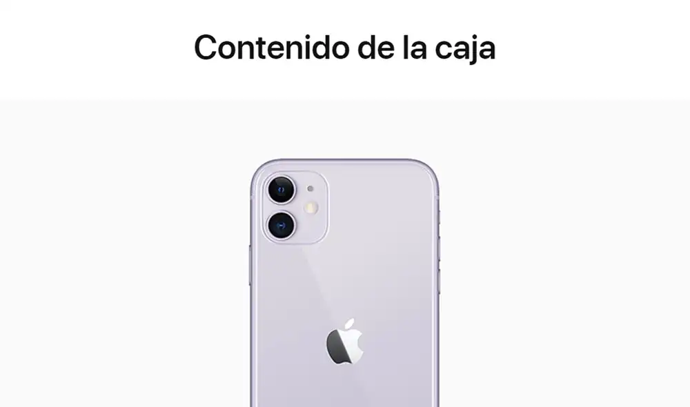 En su sitio web, la compañía detalla qué elementos trae ahora la caja de los iPhone. Foto: Apple