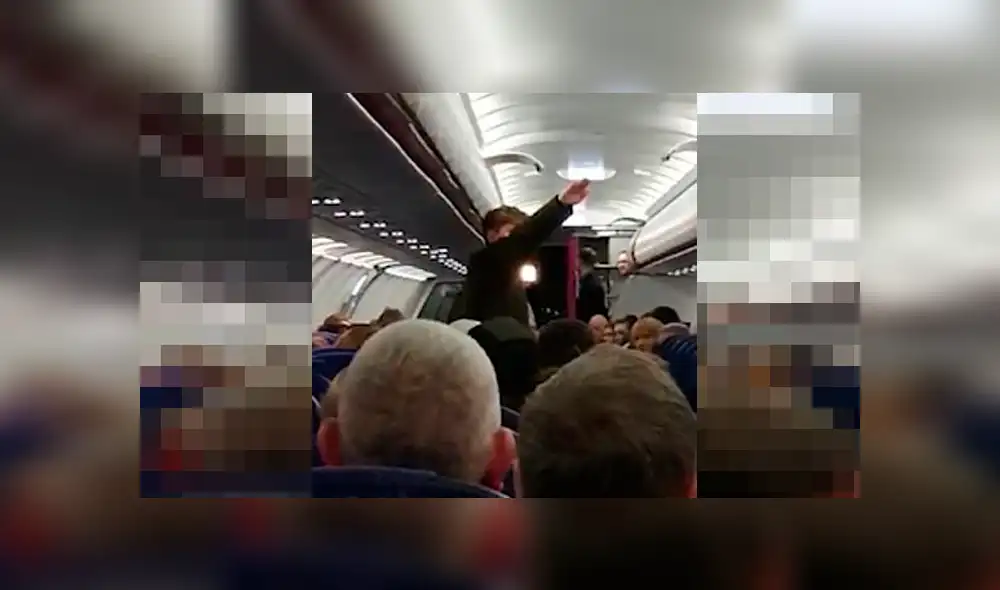 Pasajero en estado de ebriedad insulta y realiza saludo nazi durante un vuelo de Wizz Air [VIDEO]