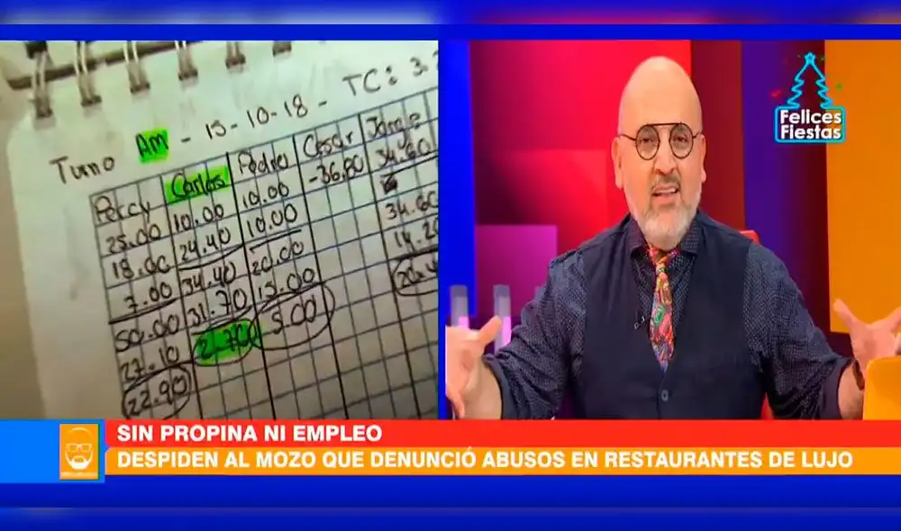 Beto Ortiz arremete contra restaurante que despidió a trabajador tras denunciar abusos