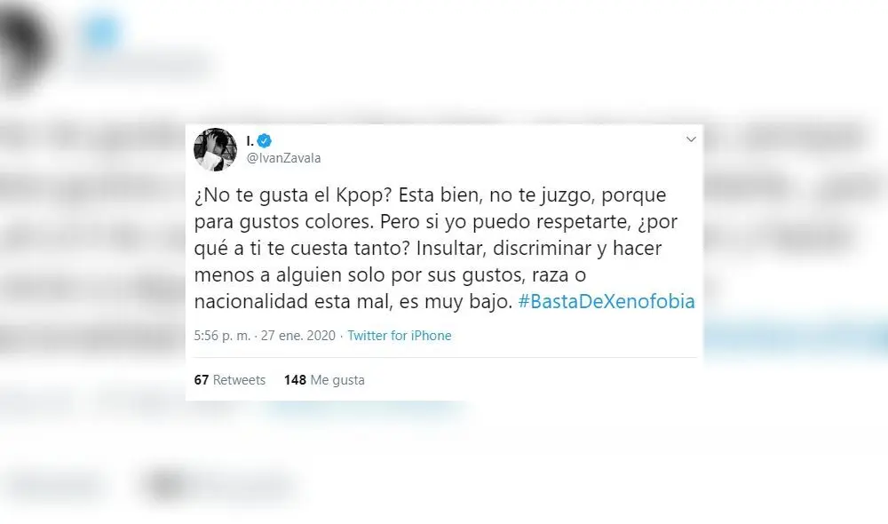 #BastadeXenofobia Captura de Twitter