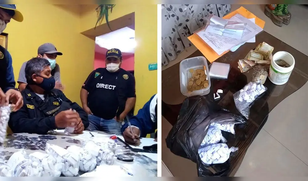 Escuadrón Verde de Chiclayo y Ministerio Público intervinieron a cuatro personas por microcomercialización de drogas. (Foto: PNP)