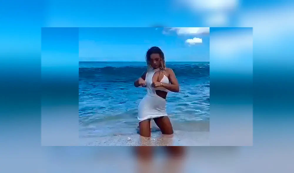 Video viral de Facebook mostró el preciso instante en que una gigantesca ola arruina la sesión de fotos de una bella modelo.
