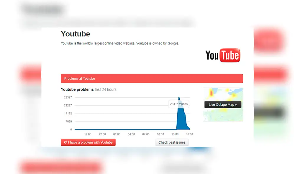 Plataforma de YouTube cae a nivel mundial y esta sería la razón Plataforma de YouTube cae a nivel mundial y esta sería la razón