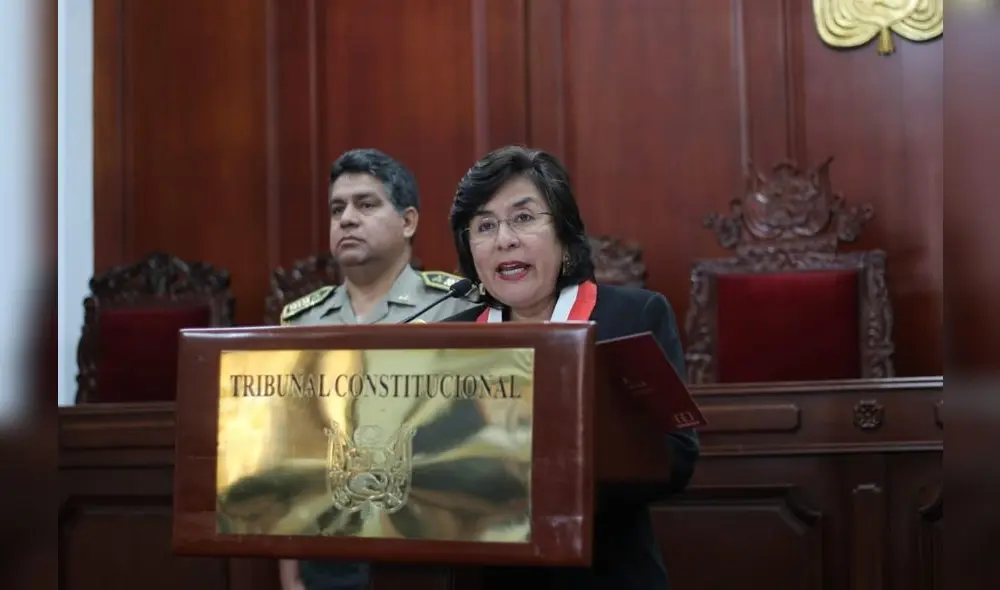Presidenta del Tribunal Constitucional, Marianella Ledesma, respaldó ponencia del magistrado Carlos Ramos, que recomendaba declarar infundada la demanda de Pedro Olaechea. Foto: Antonio Melgarejo / La República.