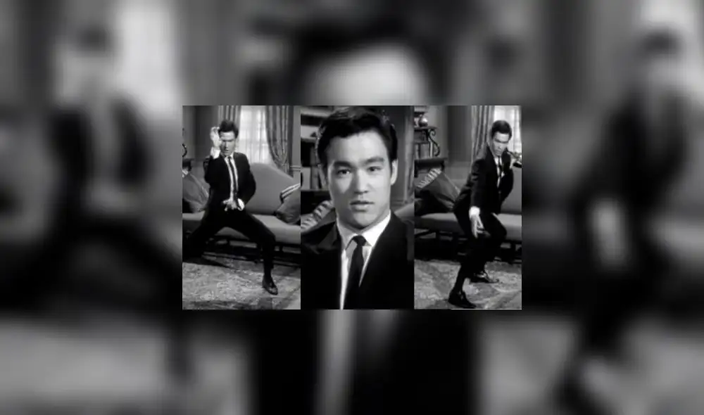 Bruce Lee demuestra sus habilidades antes las cámaras en 1965.