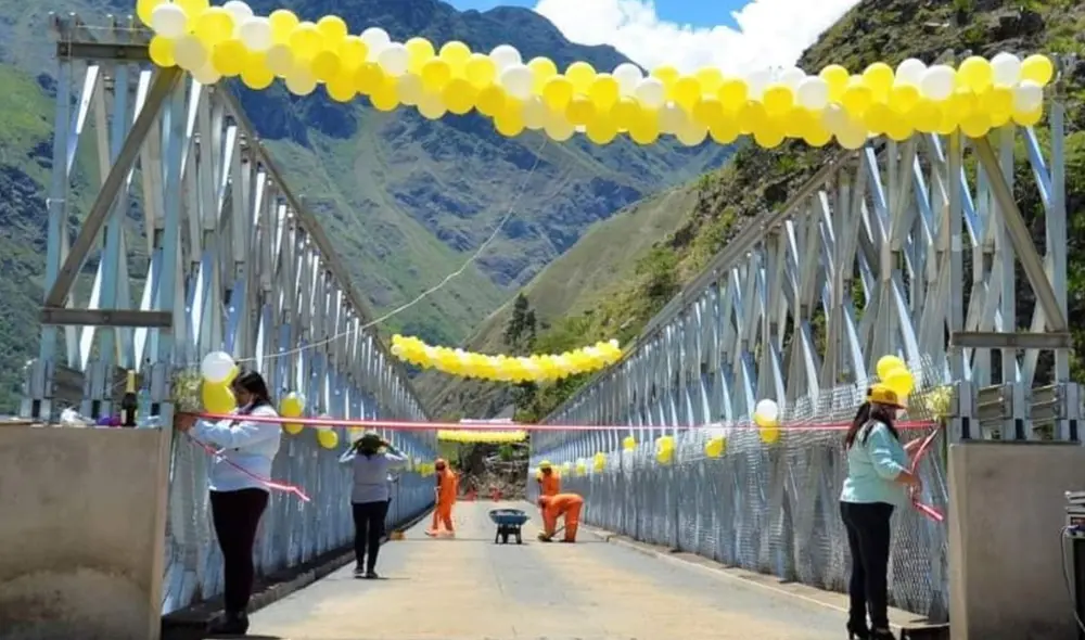 Puente está elevado sobre los ríos Santa Teresa Salkantay y Sacsara Yanatile. Foto: Difusión Puente está elevado sobre los ríos Santa Teresa Salkantay y Sacsara Yanatile. Foto: Difusión