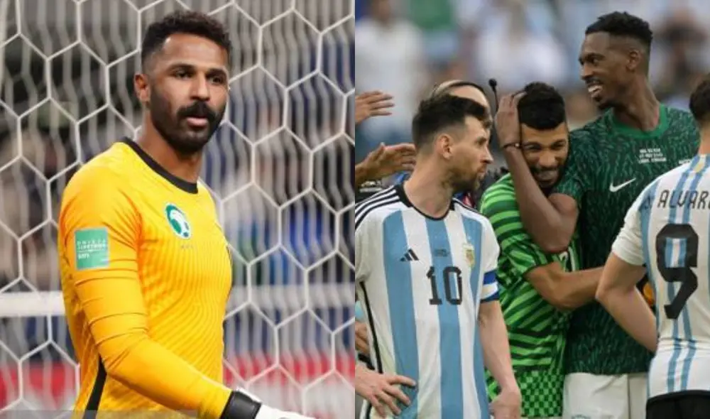 Mohammed Al Owais se volvió viral en redes sociales después de su gran desenvolvimiento en el partido de Arabia Saudita y Argentina. Foto: Composición La República/AFP Mohammed Al Owais se volvió viral en redes sociales después de su gran desenvolvimiento en el partido de Arabia Saudita y Argentina. Foto: Composición La República/AFP